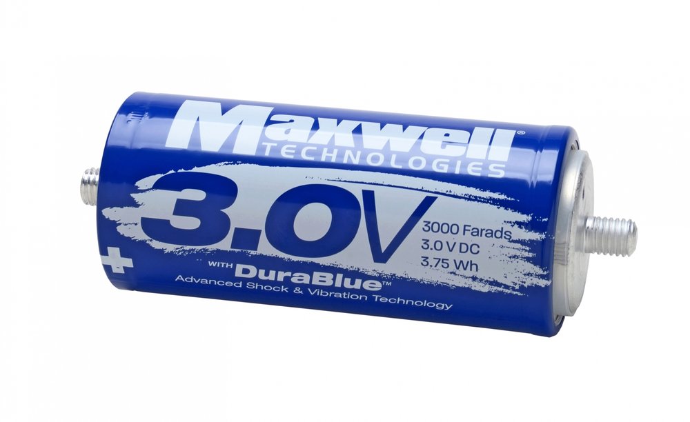 Společnost Maxwell Technologies představuje 3V ultrakondenzátorový článek, doplňující řadu předních průmyslových velkokapacitních ultrakondenzátorových článků